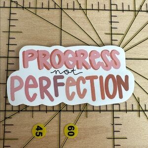💜13/$13 +Bundle Sticker Sale | Progress not Perfection Waterproof Sticker